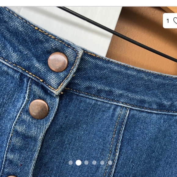 BRANDY MELVILLE dark denim button up skirt - Picture 2 of 6